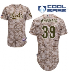 Men's Majestic Cincinnati Reds #39 Devin Mesoraco Replica Camo Alternate Cool Base MLB Jersey