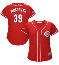 Women's Majestic Cincinnati Reds #39 Devin Mesoraco Authentic Red Alternate Cool Base MLB Jersey