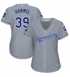 Women's Majestic Kansas City Royals #39 Jason Hammel Authentic Grey Road Cool Base MLB Jersey