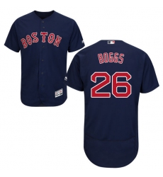 Men's Majestic Boston Red Sox #26 Wade Boggs Navy Blue Alternate Flex Base Authentic Collection MLB Jersey