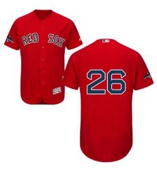 Men's Majestic Boston Red Sox #26 Wade Boggs Red Alternate Flex Base Authentic Collection 2018 World Series Champions MLB Jersey