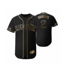 Men's 2019 Golden Edition Boston Red Sox Black #2 Xander Bogaerts Flex Base Jersey