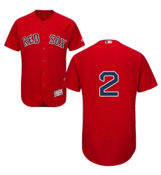 Men's Majestic Boston Red Sox #2 Xander Bogaerts Red Alternate Flex Base Authentic Collection MLB Jersey