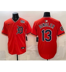 Men's Detroit Tigers #13 Dillon Dingler Orange 2026 Alternate USA 250 Vapor Premier Limited Stitched Baseball Jersey