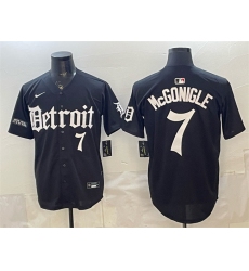 Men's Detroit Tigers #7 Kevin McGonigle Black 'Motor Gothic Edition' Vapor Premier Limited Stitched Baseball Jersey