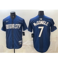 Men's Detroit Tigers #7 Kevin McGonigle Navy City Connect Cool Base Limited Stitched Jersey