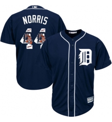 Men's Majestic Detroit Tigers #44 Daniel Norris Authentic Navy Blue Team Logo Fashion Cool Base MLB Jersey