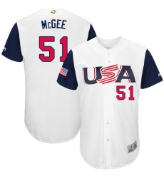Youth USA Baseball Majestic #51 Jake McGee White 2017 World Baseball Classic Authentic Team Jersey