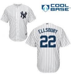 Youth Majestic New York Yankees #22 Jacoby Ellsbury Authentic White Home MLB Jersey