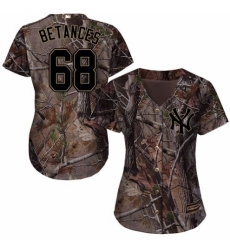 Women's Majestic New York Yankees #68 Dellin Betances Authentic Camo Realtree Collection Flex Base MLB Jersey
