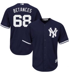 Youth Majestic New York Yankees #68 Dellin Betances Authentic Navy Blue Alternate MLB Jersey
