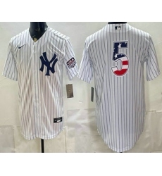Men's New York Yankees #5 Joe DiMaggio White 2026 USA 250 Fourth of July Home Stadium Stitched Jersey