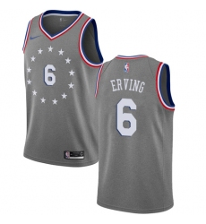 Youth Nike Philadelphia 76ers #6 Julius Erving Swingman Gray NBA Jersey - City Edition