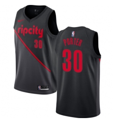 Men's Nike Portland Trail Blazers #30 Terry Porter Swingman Black NBA Jersey - 2018  19 City Edition