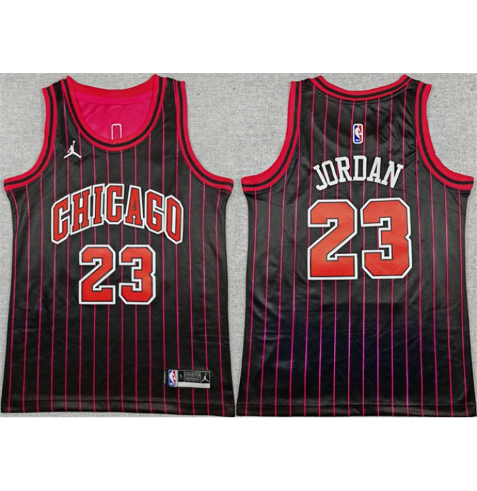 Youth Chicago Bulls #23 Michael Jordan Black City Edition Stitched Basketball Jersey