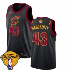 Women's Nike Cleveland Cavaliers #43 Brad Daugherty Authentic Black 2018 NBA Finals Bound NBA Jersey Statement Edition