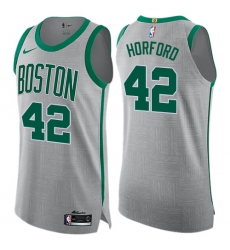 Men's Nike Boston Celtics #42 Al Horford Authentic Gray NBA Jersey - City Edition