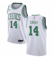 Men's Nike Boston Celtics #14 Bob Cousy Authentic White NBA Jersey - Association Edition
