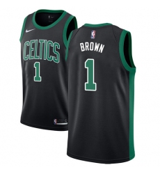 Men's Adidas Boston Celtics #1 Walter Brown Authentic Black NBA Jersey - Statement Edition