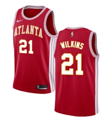 Youth Nike Atlanta Hawks #21 Dominique Wilkins Authentic Red NBA Jersey Statement Edition
