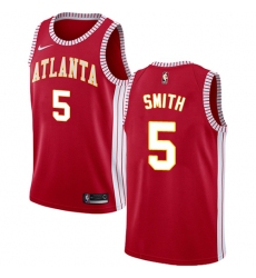 Men's Nike Atlanta Hawks #5 Josh Smith Authentic Red NBA Jersey Statement Edition