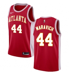 Women's Nike Atlanta Hawks #44 Pete Maravich Authentic Red NBA Jersey Statement Edition