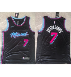 Men's Miami Heat #7 Giannis Antetokounmpo Black 2026 Original Vice Nights Swingman Stitched Basketball Jersey