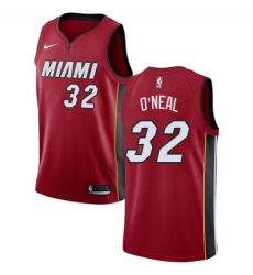 Women's Nike Miami Heat #32 Shaquille O'Neal Authentic Red NBA Jersey Statement Edition