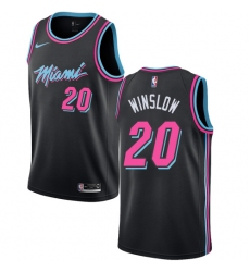 Women's Nike Miami Heat #20 Justise Winslow Swingman Black NBA Jersey - City Edition