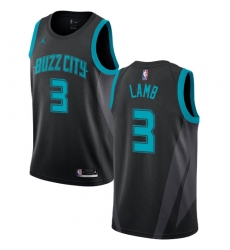 Women's Nike Jordan Charlotte Hornets #3 Jeremy Lamb Swingman Black NBA Jersey - 2018 19 City Edition