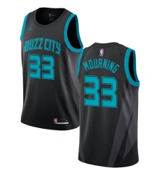 Youth Nike Jordan Charlotte Hornets #33 Alonzo Mourning Swingman Black NBA Jersey - 2018 19 City Edition