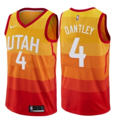 Men's Nike Utah Jazz #4 Adrian Dantley Swingman Orange NBA Jersey - City Edition
