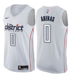 Men's Nike Washington Wizards #0 Gilbert Arenas Swingman White NBA Jersey - City Edition