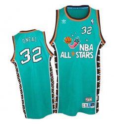 Men's Mitchell and Ness Orlando Magic #32 Shaquille O'Neal Swingman Light Blue 1996 All Star Throwback NBA Jersey