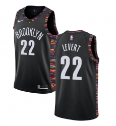 Men's Nike Brooklyn Nets #22 Caris LeVert Swingman Black NBA Jersey - 2018 19 City Edition