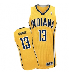 Youth Adidas Indiana Pacers #13 Paul George Authentic Gold Alternate NBA Jersey