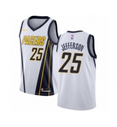 Men's Nike Indiana Pacers #25 Al Jefferson White Swingman Jersey - Earned Edition