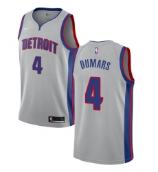 Women's Nike Detroit Pistons #4 Joe Dumars Authentic Silver NBA Jersey Statement Edition