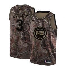 Youth Nike Detroit Pistons #3 Ben Wallace Swingman Camo Realtree Collection NBA Jersey