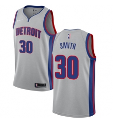 Men's Nike Detroit Pistons #30 Joe Smith Swingman Silver NBA Jersey Statement Edition