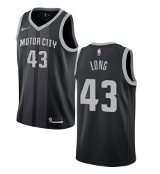 Youth Nike Detroit Pistons #43 Grant Long Swingman Black NBA Jersey - City Edition