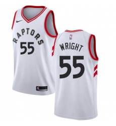 Men's Nike Toronto Raptors #55 Delon Wright Swingman White NBA Jersey - Association Edition