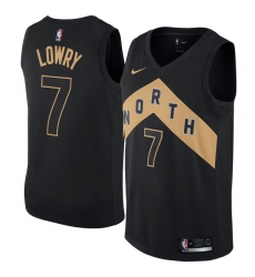 Men's Nike Toronto Raptors #7 Kyle Lowry Swingman Black NBA Jersey - City Edition