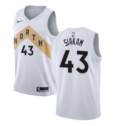 Men's Nike Toronto Raptors #43 Pascal Siakam Swingman White NBA Jersey - City Edition