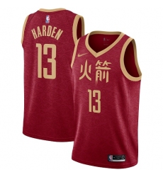 Women's Nike Houston Rockets #13 James Harden Swingman Red NBA Jersey - 2018 19 City Edition
