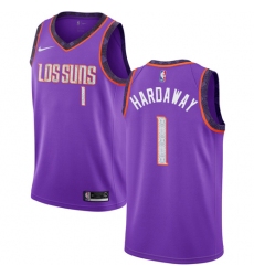 Men's Nike Phoenix Suns #1 Penny Hardaway Swingman Purple NBA Jersey - 2018 19 City Edition