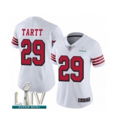 Women's San Francisco 49ers #29 Jaquiski Tartt Limited White Rush Vapor Untouchable Super Bowl LIV Bound Football Jersey