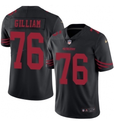 Men's Nike San Francisco 49ers #76 Garry Gilliam Limited Black Rush Vapor Untouchable NFL Jersey