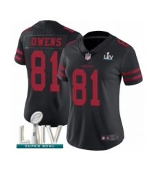 Women's San Francisco 49ers #81 Terrell Owens Black Vapor Untouchable Limited Player Super Bowl LIV Bound Football Jersey