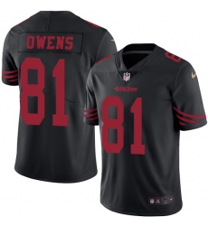 Youth Nike San Francisco 49ers #81 Terrell Owens Limited Black Rush Vapor Untouchable NFL Jersey